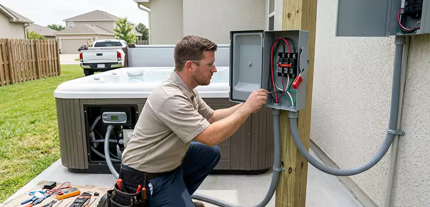 Outdoor Hot Tub Electrical Installation in Farmington
